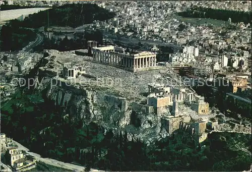 Athenes Athen Fliegeraufnahme mit Akropolis Kat. Griechenland