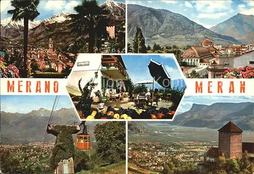 Merano Suedtirol Promenade Kurhaus Haflingerbahn Schloss Tirol Tscherms Waalweg Leiten Schenke Kat. Merano