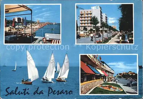 Pesaro Strand Segeln Strassenpartien Kat. Pesaro