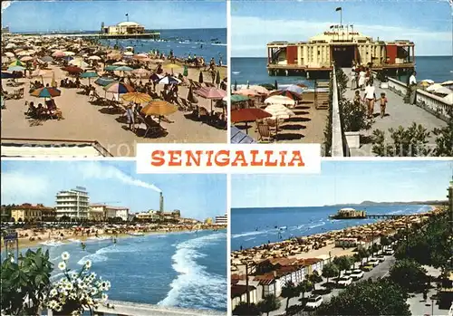 Senigallia Strandpartien Seebruecke  Kat. Italien