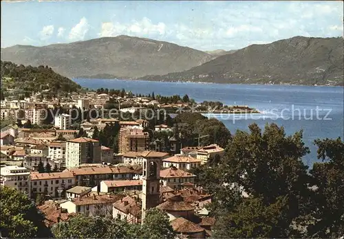 Luino Fliegeraufnahme mit Lago Maggiore Kat. Lago Maggiore