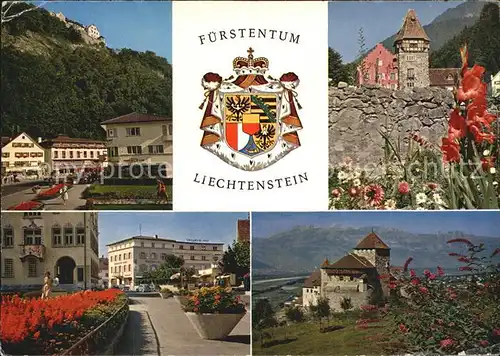 Vaduz Liechtenstein Landesfuerstliche Residenz Postplatz Schloss Rotes Haus