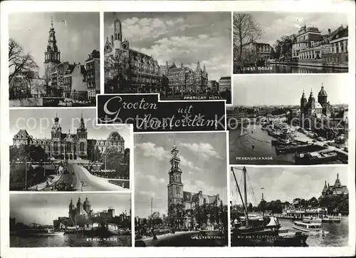 Amsterdam Niederlande Raamgracht American Hotel Leidse Bosje Rijksmuseum Pr Hendrikkade St Nicolas Kerk Westertoren Centraal Station Kat. Amsterdam