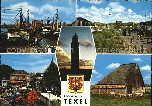 Texel Hafen Promenade Markt Leuchtturm Stall Kat. Niederlande