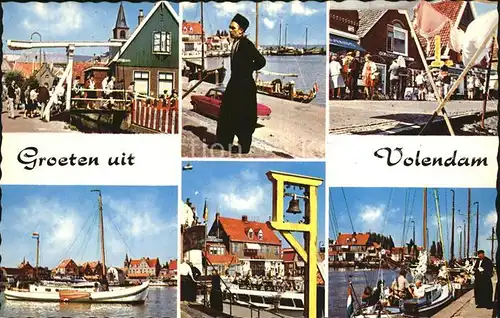 Volendam Bruecke Hafenpartien Schiffsanlegestelle Kat. Niederlande