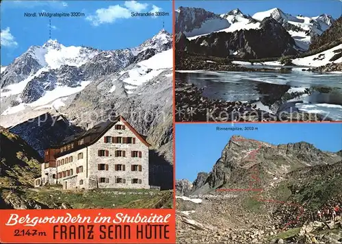 Franz Senn Huette mit Wildgratspitze Schrandele Rinnenspitze
