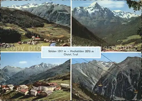 Soelden oetztal Teilansichten Sessellift Kat. Soelden