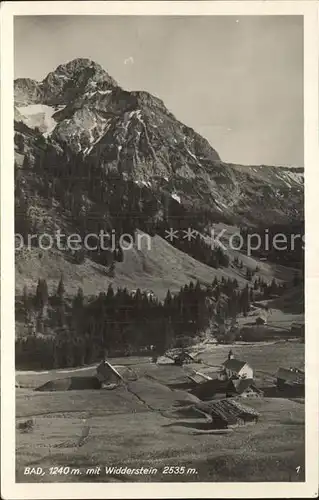 Baad Mittelberg Kleinwalsertal Widderstein Kat. Mittelberg