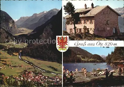 oetz Tirol Panorama oetztal Alpen Badestrand am See Berghaus Kat. Oetz oetztal