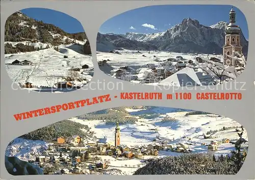 Kastelruth Suedtirol im Schlerngebiet Panorama Kat. Salten Schlern