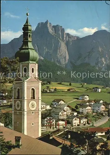 Kastelruth Suedtirol mit Schlern Kat. Salten Schlern