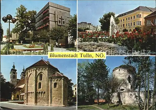 Tulln Donau Rathaus Hauptplatz Kirche mit Karner Kat. Tulln an der Donau