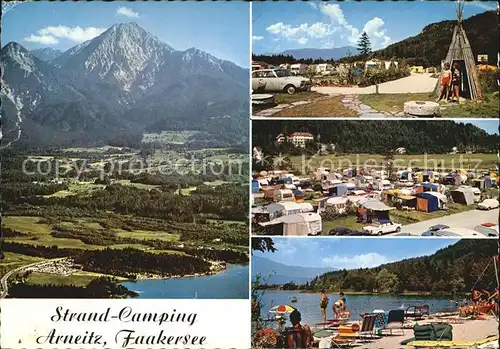 Faakersee Strand Camping Arneitz Fliegeraufnahme Kat. Villach