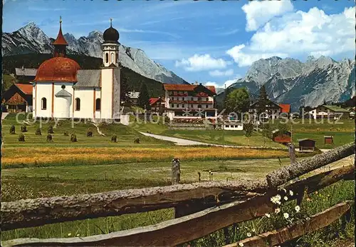 Seefeld Tirol mit Wetterstein und Karwendelgebirge Kat. Seefeld in Tirol