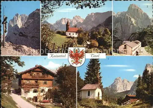 Kaisertal Bergkreuz Stripsenjoch Antoniuskapelle Stripsenjochhaus Pfandlhof Hinterbaerenbad Totenkirchl Kat. Kufstein