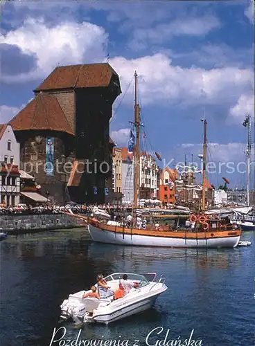 Gdansk Zuraw Krantor Segelschiff Kat. Gdansk