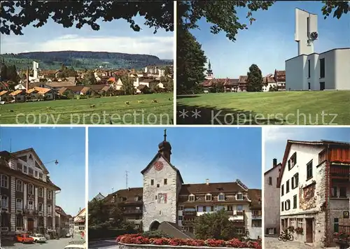 Bischofszell Rathaus Panorama Ansichten Kirche Kat. Bischofszell