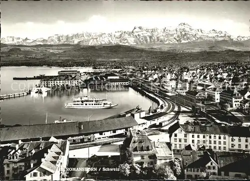 Romanshorn TG Blick zur Saentiskette Luftaufnahme Kat. Romanshorn