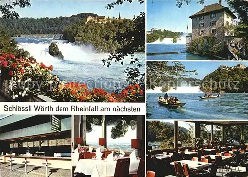 Neuhausen Rheinfall Schloessli Woerth Restaurant Gastraeume Kat. Schaffhausen