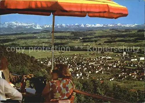 Weinfelden Aussicht Restaurant Thurberg Alpstein Churfirsten Kat. Weinfelden