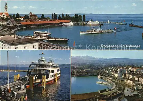 Romanshorn Bodensee Hafen Faehrschiff Luftaufnahme