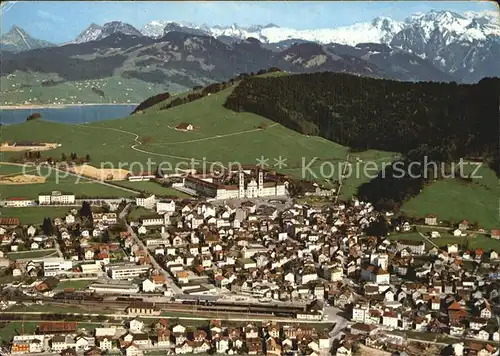 Einsiedeln SZ Kloster Sihlsee und Glarner Alpen Kat. Einsiedeln