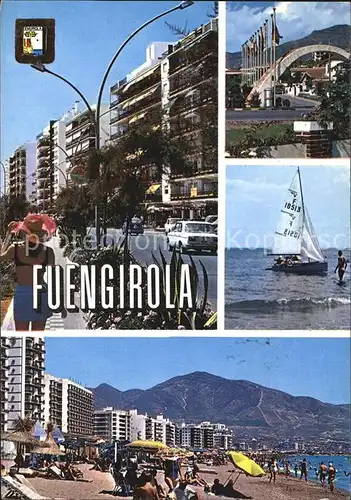 Fuengirola Costa del Sol Promenade Segelboot Strand Kat. Spanien