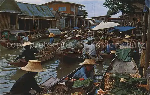 Thailand Wad Sai Floating Market Dhonburi  Kat. Thailand