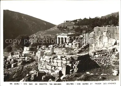 Delphi Voie Sacree et Tresor des Athenies Kat. Delphi