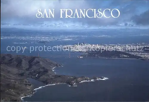 San Francisco California Aerial view with Golden Gate Bridge Kat. San Francisco