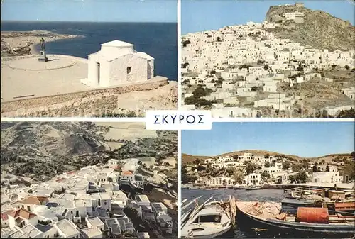 Skyros Hafen Stadtansicht