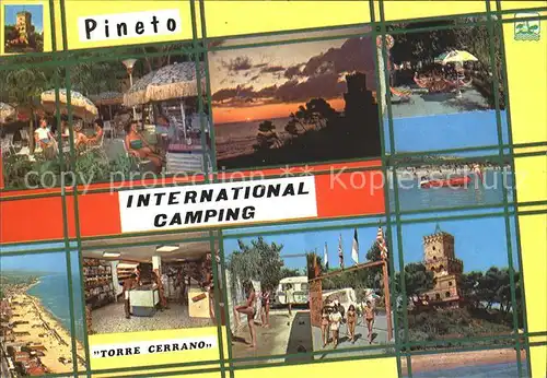 Pineto International Camping Torre Cerrano Strandpartie Duschen Burg