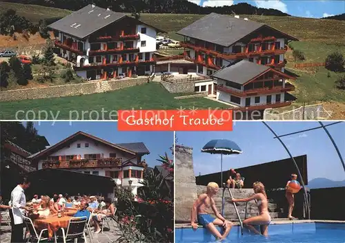 Barbian Gasthof Traube mit Gaestehaus Terrasse Swimming Pool