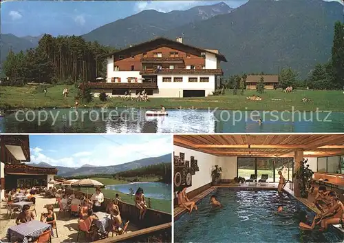 Natz Brixen Suedtirol Pension Cafe Seehof Terrasse Hallenbad