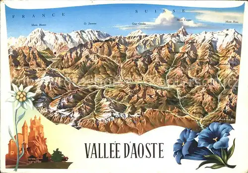Valle d Aosta Panoramakarte