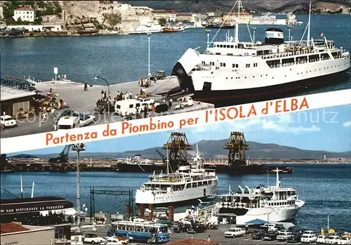 Piombino Partenza da Piombino per l Isola d Elba Faehren nach Elba