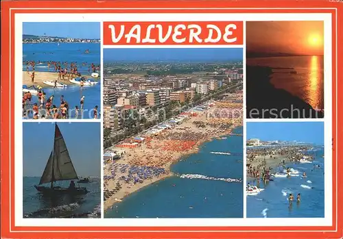 Valverde di Cesenatico Segelboot Fliegeraufnahme Strand 