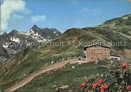 Passo Pennes Bolzano Alpenrosenhof Berghotel Penserjoch mit Weisshorn