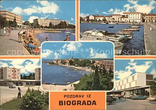 Biograd Strand Promenade Teilansichten