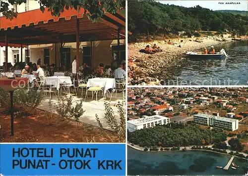 Punat Krk Hoteli Punat Strand Fliegeraufnahme