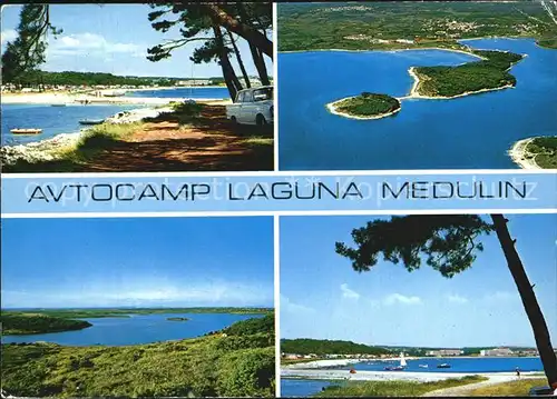 Medulin Fliegeraufnahme Strand Avtocamp Laguna