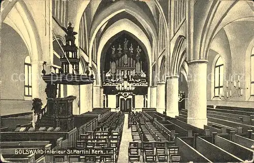 Bolsward Boalsert Interieur St Martini Kerk Kirche Kanzel