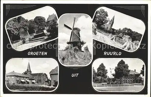 Ruurlo Reurle Plantseon RK Kerk Postkantoor Dorpstraat Molen Windmuehle