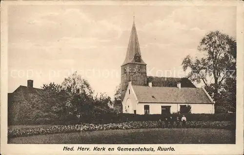 Ruurlo Reurle Ned Herv Kerk en Gemeentehuis Kirche Rathaus