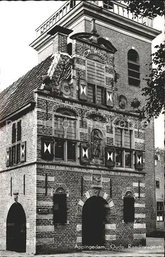 Appingedam Groningen Oude Raadhuisgevel Rathaus