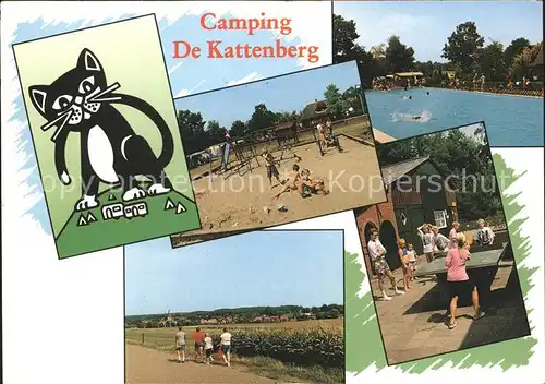 Markelo Camping De Kattenberg Kinderspielplatz Schwimmbad Tischtennis Schwarzer Kater