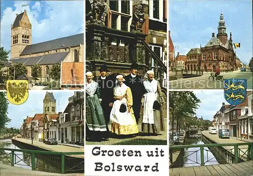 Bolsward Boalsert Kirche Trachten Rathaus Kanal