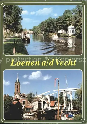 Loenen Vecht Kanal Kirche Zugbruecke