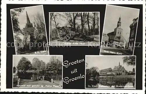 Groenlo Kerk Kanon anno 1627 Houtwal Halve Maan St Vinc Ziekenhuis Kinderpaviljoen