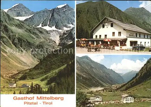 Mittelberg Pitztal Tirol Gasthof Mittelberg Alpenpanorama